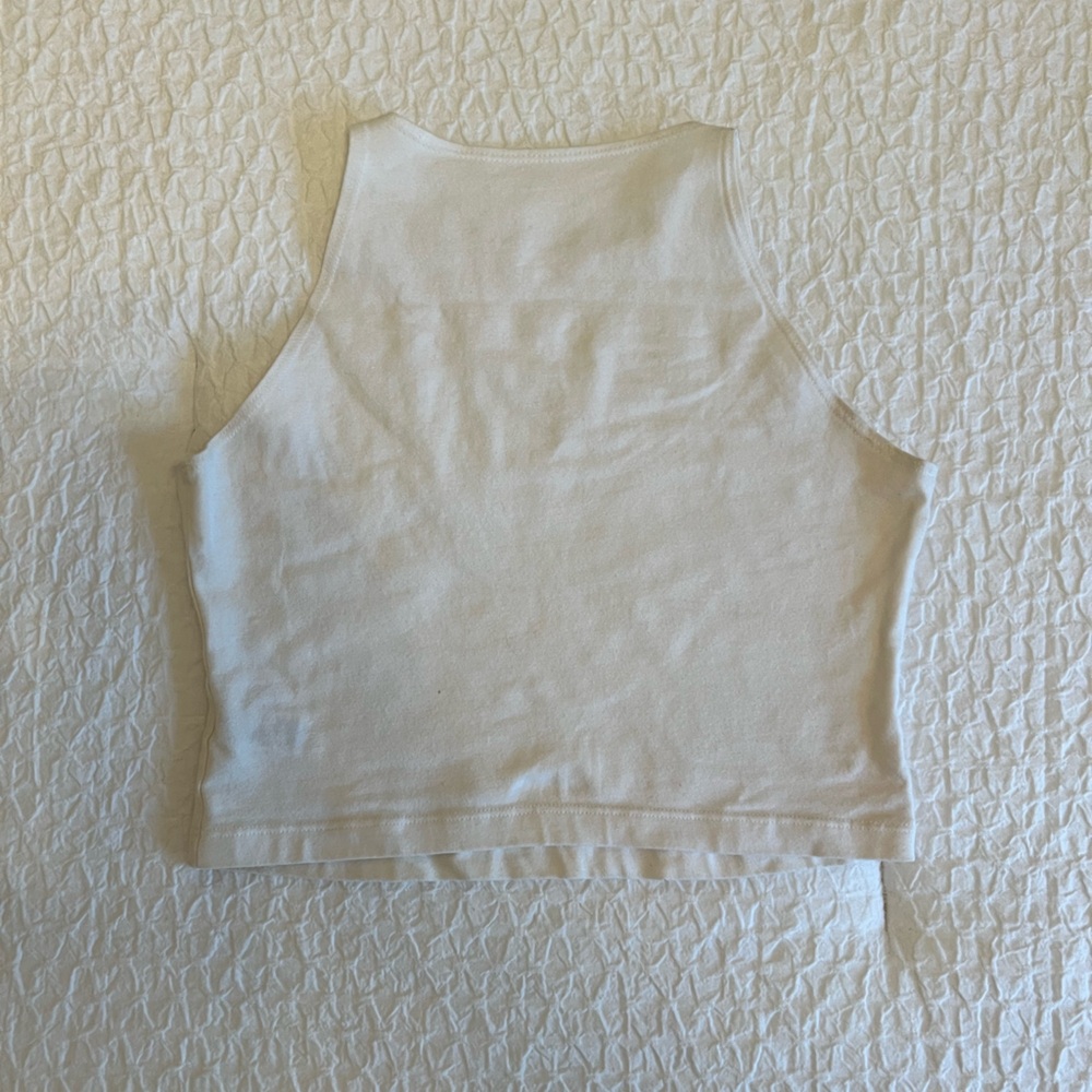 American apperal white cropped tank top (Medium) - Picture 2 of 6